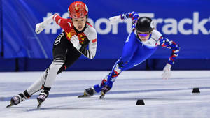 Winter Olympics Chinese Speed Skater Wallpaper