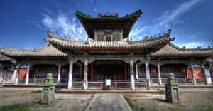 Winter Palace Of The Bogd Khan Blue Sky Wallpaper