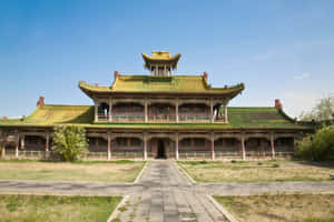 Winter Palace Of The Bogd Khan On Blue Sky Wallpaper