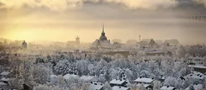 Winter Sunrisein Ostersund Sweden Wallpaper