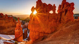 Winter Sunset At Bryce Canyon National Park Wallpaper