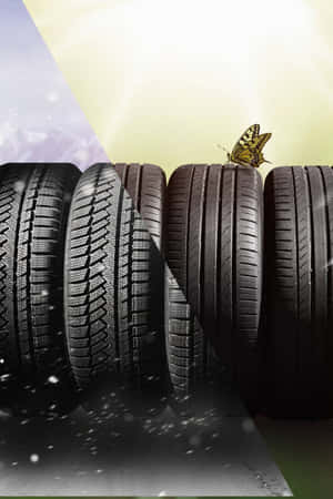 Winter Tires Ready For Snowy Roads Wallpaper