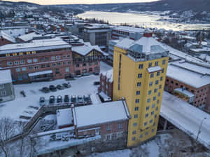 Winter View Lillehammer Norway Wallpaper