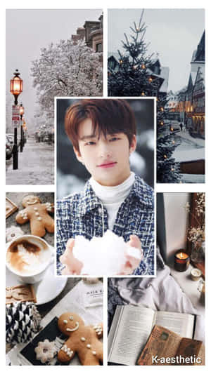 Winter Whispers_ Stray Kids Aesthetic Wallpaper