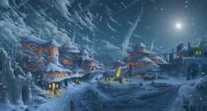 Winter Wonderland Painting Wallpaper