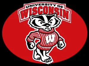 Wisconsin Badgers Wallpaper Featuring Team Logo Wallpaper