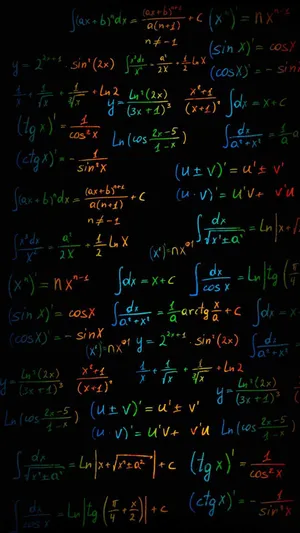 Wise Math Equations Rainbow Color Wallpaper