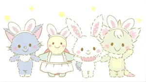 Wish Me Mell Cute Bunny Friends Wallpaper