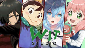 Wit Studio Anime Characters Collage Wallpaper