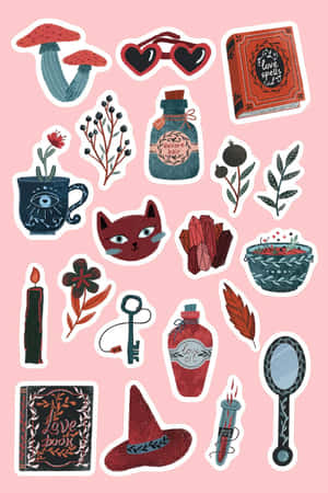 Witchcraft_ Stickers_ Collection Wallpaper