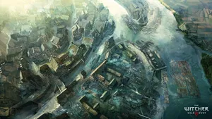 Witcher 4k Novigrad Town Wallpaper