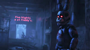 Withered Bonnie F N A F Horror Scene Wallpaper