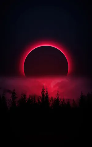 Witness The Beauty Of A Blood Moon Wallpaper