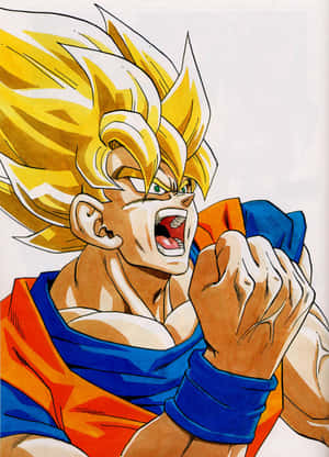 Witness The Epic Showdown Between Son Goku And Cell In The Cell Games! Wallpaper