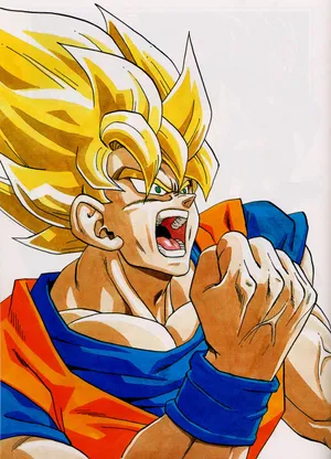 Witness The Epic Showdown Between Son Goku And Cell In The Cell Games! Wallpaper