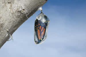 Witness The Incredible Transformation Of A Caterpillar To A Butterfly Wallpaper