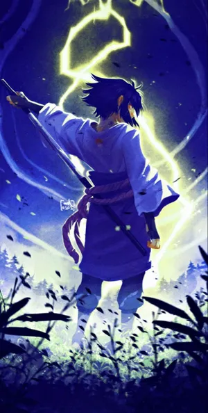 Witness The Power Of Purple Sasuke! Wallpaper