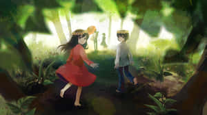 Wolf Children On An Adventure Wallpaper