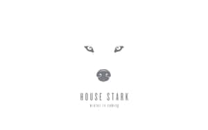 Wolf Face House Stark White Wallpaper