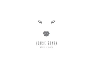 Wolf Face House Stark White Wallpaper