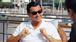 Wolf Of Wall Street Leonardo In Yacht Wallpaper