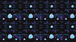 Wolf Pattern: A Creative Representation Of Wolves In Geometric And Symmetrical Lines Wallpaper