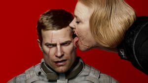 Wolfenstein Blazkowicz And Frau Engel Wallpaper