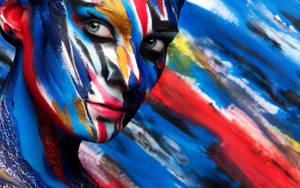 Woman Abstract Painting Desktop Wallpaper