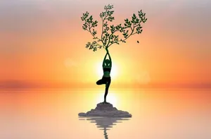 Woman Doing Yoga Morning Glory Wallpaper