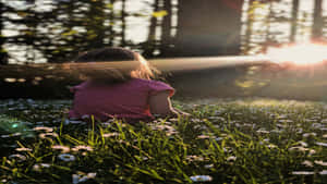 Woman In A Mystical Forest Wallpaper