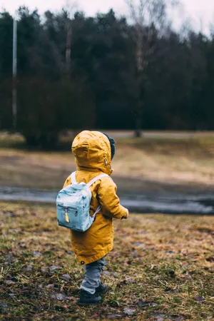 Woman In A Stylish Yellow Raincoat Wallpaper