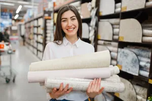Woman In Supply Store Wallpaper
