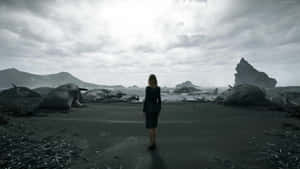 Woman On Beach Death Stranding Pc Wallpaper