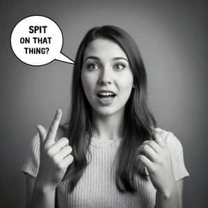 Woman Questioning Speech Bubble Wallpaper