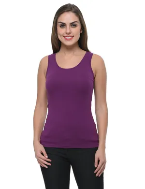 Womanin Purple Tank Top Wallpaper