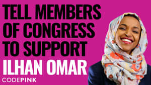 Women Empowerment: Ilhan Omar Campaign Poster Wallpaper