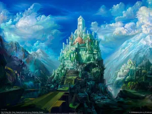 Wonderful Castle Painting Wallpaper