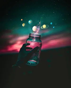 Wonderful Colorful Jar Wallpaper