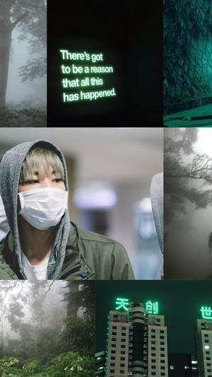 Wonwoo Green Aesthetic Wallpaper