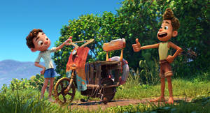 Wooden Bike Alberto Pixar Luca Wallpaper