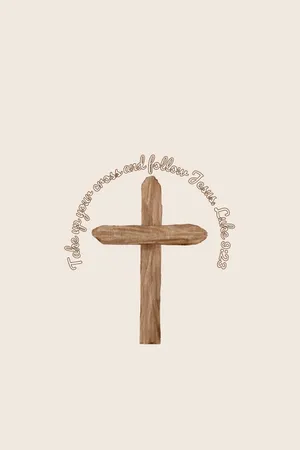 Wooden Cross Christian Quote Luke923 Wallpaper