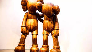 Wooden Figures Kaws Pc Wallpaper