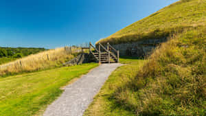 Wooden Stair In Newgrange Ireland Wallpaper