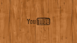 Wooden Textured Youtube Logo Wallpaper