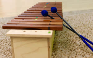 Wooden Xylophonewith Mallets Wallpaper