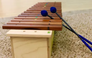 Wooden Xylophonewith Mallets Wallpaper