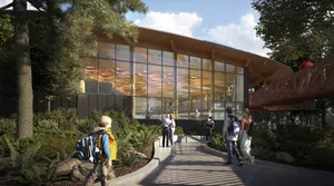 Woodland Park Zoo Modern Exhibit Entrance Wallpaper