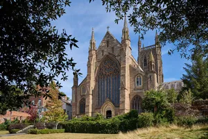 Worcester Cathedral Exterior View Wallpaper