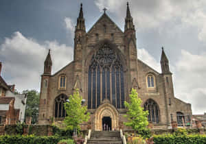 Worcester Cathedral Exterior View Wallpaper