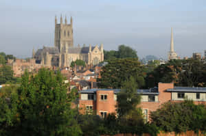 Worcester Cathedral Skyline Wallpaper